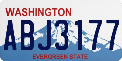 WA license plate ABJ3177