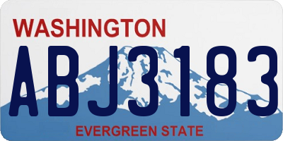 WA license plate ABJ3183