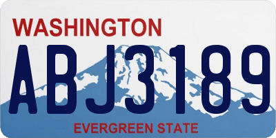 WA license plate ABJ3189