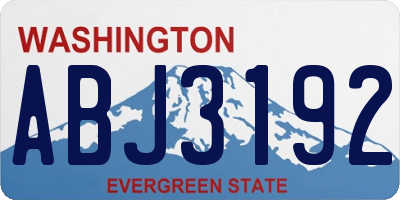 WA license plate ABJ3192