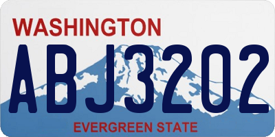 WA license plate ABJ3202