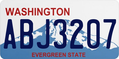 WA license plate ABJ3207