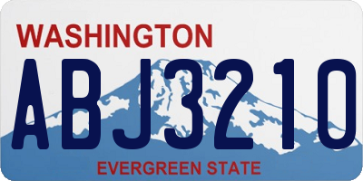 WA license plate ABJ3210