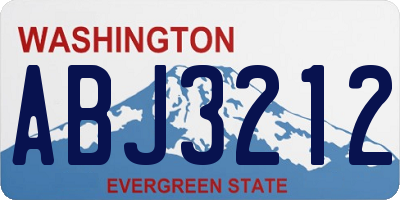 WA license plate ABJ3212
