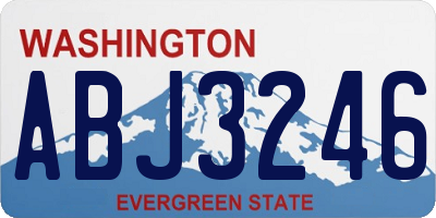 WA license plate ABJ3246