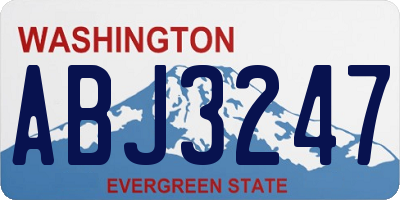 WA license plate ABJ3247