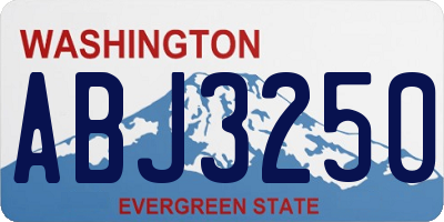 WA license plate ABJ3250