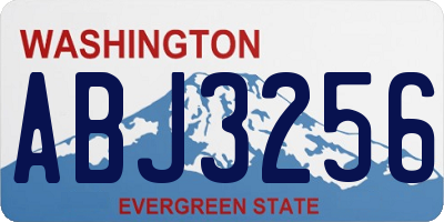 WA license plate ABJ3256