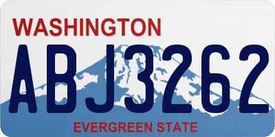 WA license plate ABJ3262