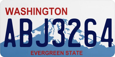 WA license plate ABJ3264