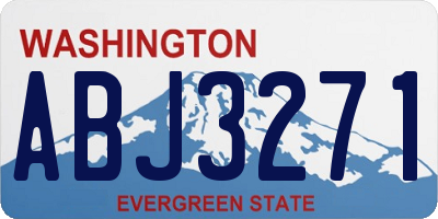 WA license plate ABJ3271