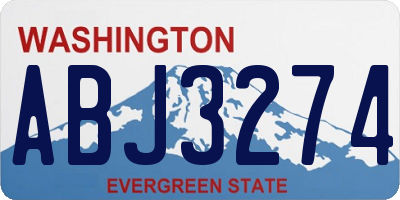 WA license plate ABJ3274