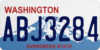 WA license plate ABJ3284