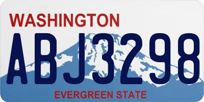 WA license plate ABJ3298