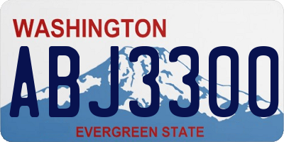 WA license plate ABJ3300