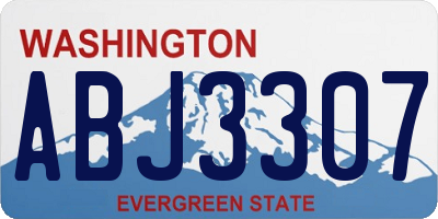 WA license plate ABJ3307
