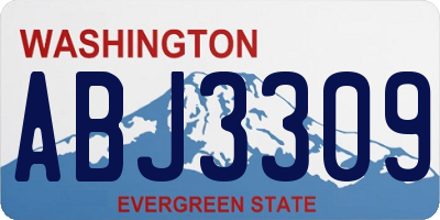 WA license plate ABJ3309