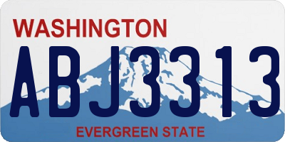 WA license plate ABJ3313