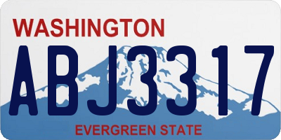 WA license plate ABJ3317