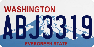 WA license plate ABJ3319
