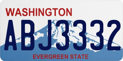 WA license plate ABJ3332
