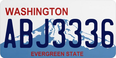 WA license plate ABJ3336