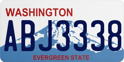 WA license plate ABJ3338