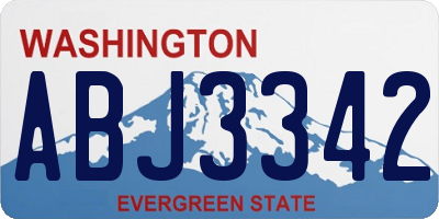 WA license plate ABJ3342