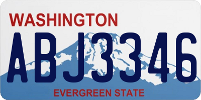 WA license plate ABJ3346