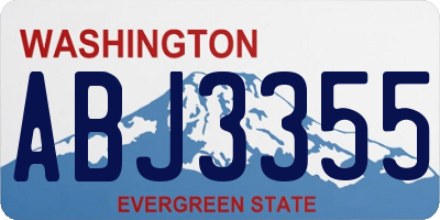 WA license plate ABJ3355