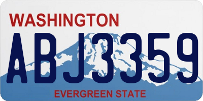 WA license plate ABJ3359