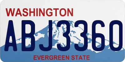 WA license plate ABJ3360
