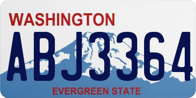 WA license plate ABJ3364