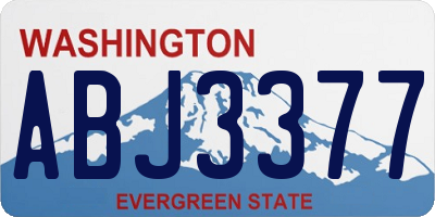 WA license plate ABJ3377