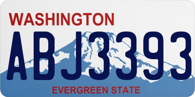 WA license plate ABJ3393