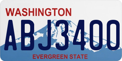 WA license plate ABJ3400