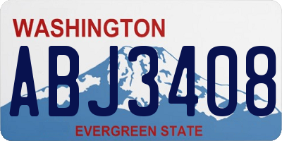 WA license plate ABJ3408