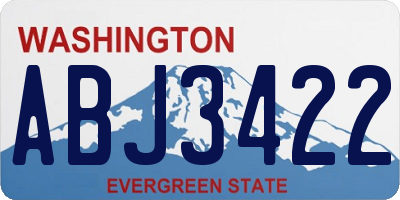 WA license plate ABJ3422