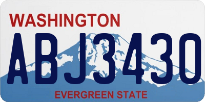 WA license plate ABJ3430