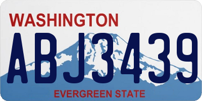 WA license plate ABJ3439