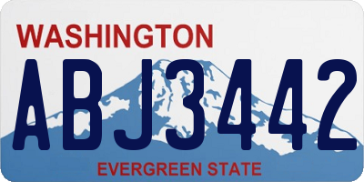 WA license plate ABJ3442