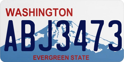 WA license plate ABJ3473