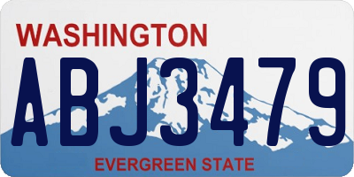WA license plate ABJ3479