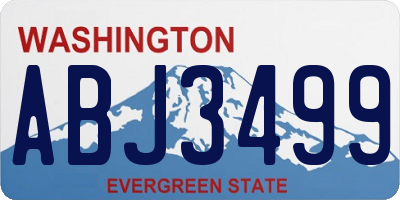 WA license plate ABJ3499