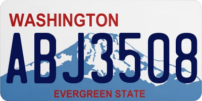 WA license plate ABJ3508