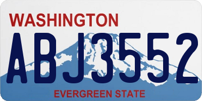 WA license plate ABJ3552
