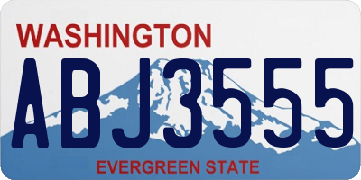 WA license plate ABJ3555