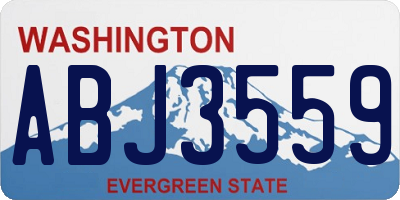 WA license plate ABJ3559