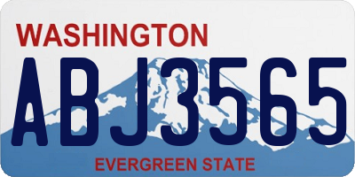 WA license plate ABJ3565