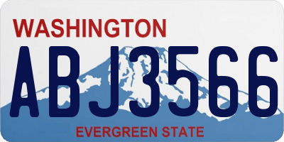 WA license plate ABJ3566